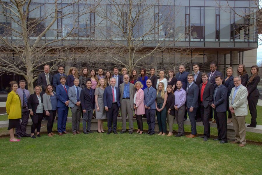 Senator Peter Harder delivered a keynote speech to graduate students at the Balsille School of International Affairs on April 25, 2019.